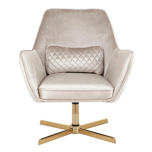 Lounge Chair - Gold / Cream