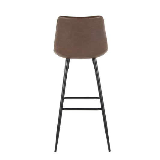 Counter Stool Square Footrest (Set of 2) - Black / Espresso