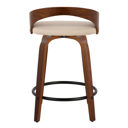 Counter Stool & Swivel With Round Footrest (Set of 2)