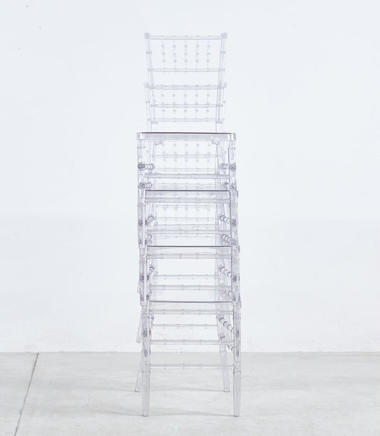 Dining Chair, Plastic Seat (Set of 4) - Transparent