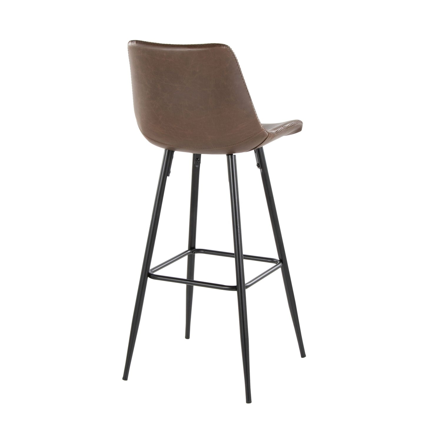 Counter Stool Square Footrest (Set of 2) - Black / Espresso