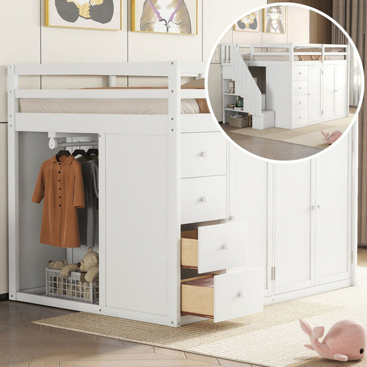 Loft Bed With Built In Wardrobes