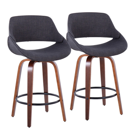 Counter Stool & Round Footrest (Set of 2)