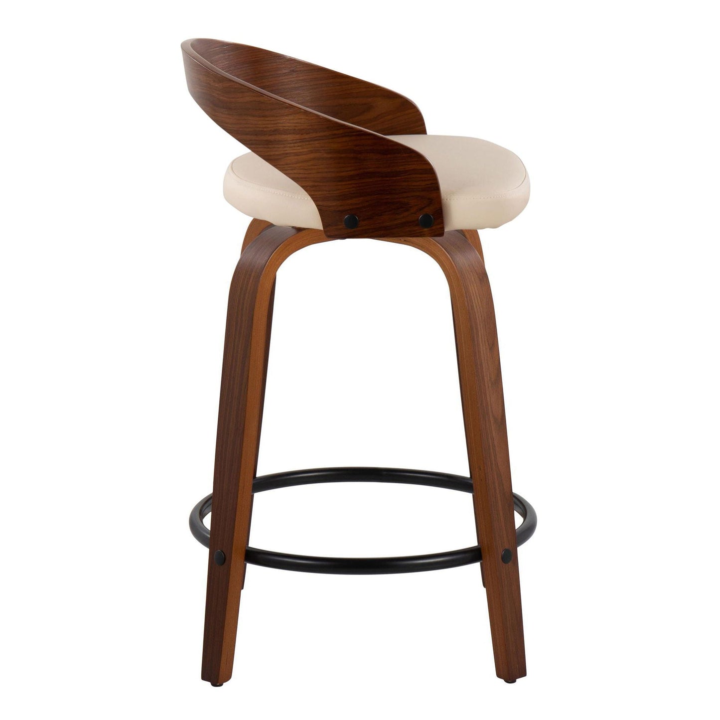 Counter Stool & Swivel With Round Footrest (Set of 2)
