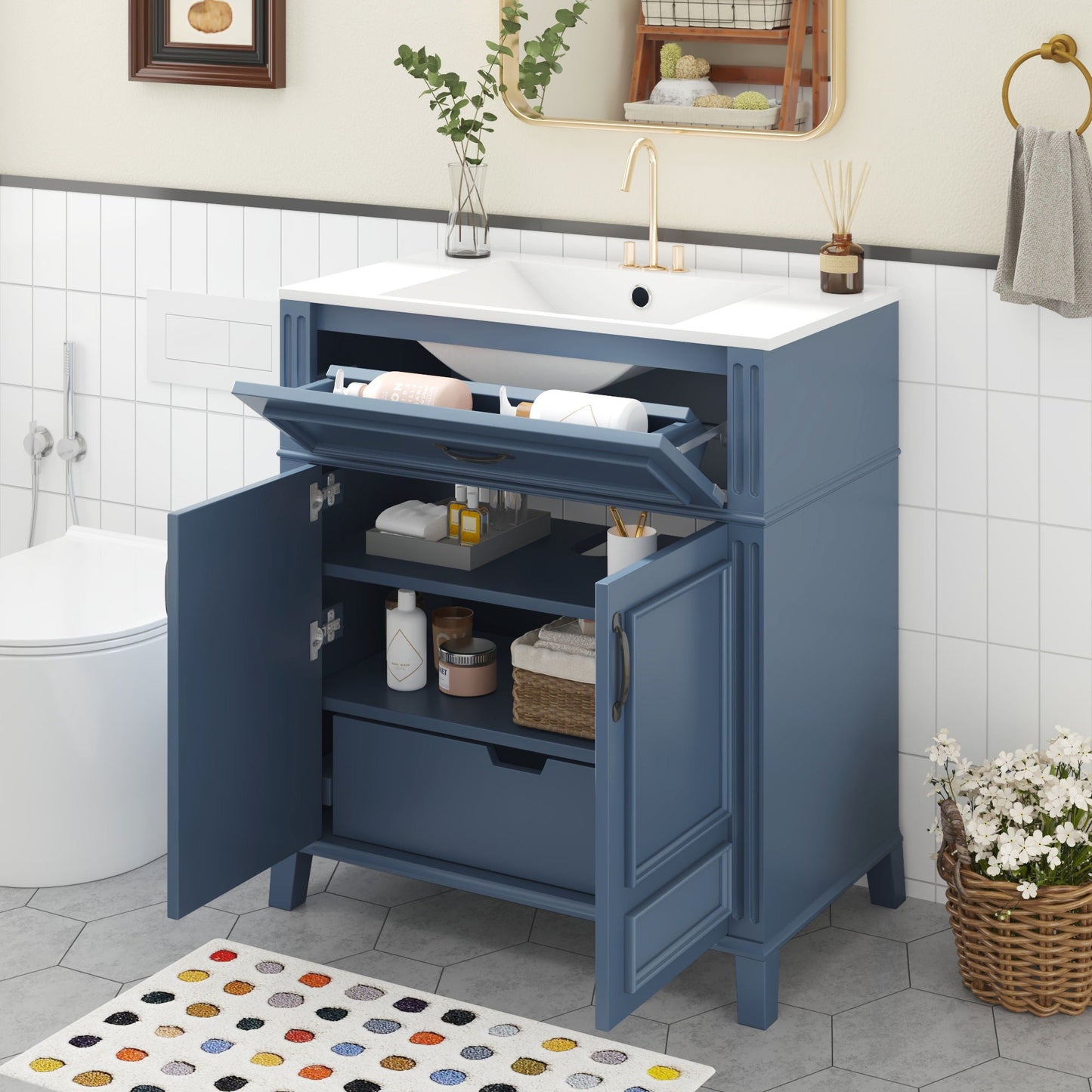 Bathroom Vanity With Sink Storage Cabinet