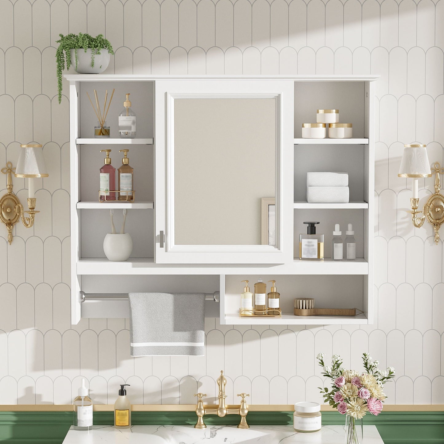 Mirror Cabinet With Adjustable Shelves