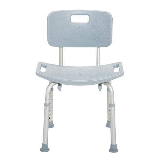 Bathroom Safety Shower Tub Bench Chair with Back, Gray