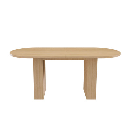 Dining Table With Wood Strip Base