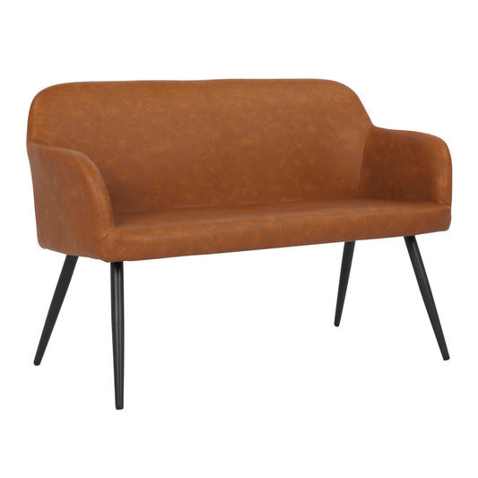 High Back Bench - Black / Camel
