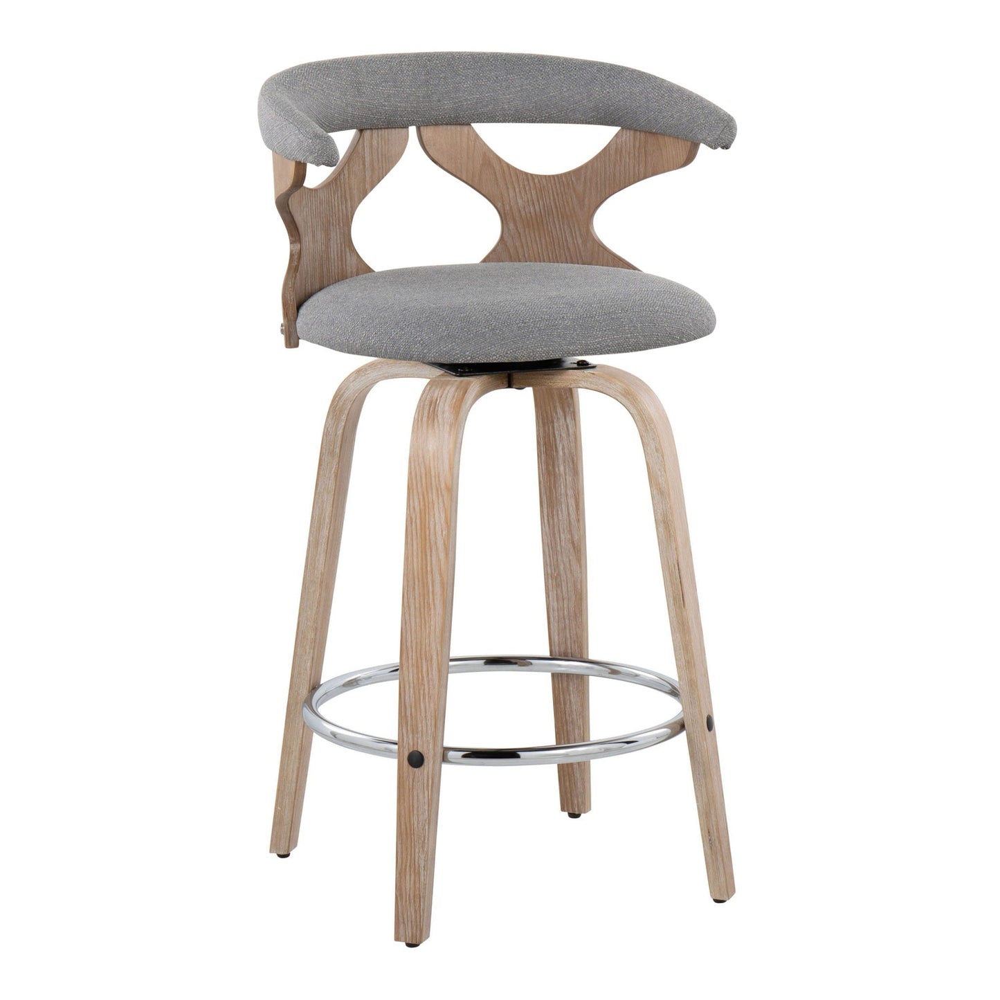 Fixed Height Counter Stool With Swivel (Set of 2)