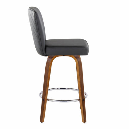 Counter Stool With Swivel With Round Footrest (Set of 2)
