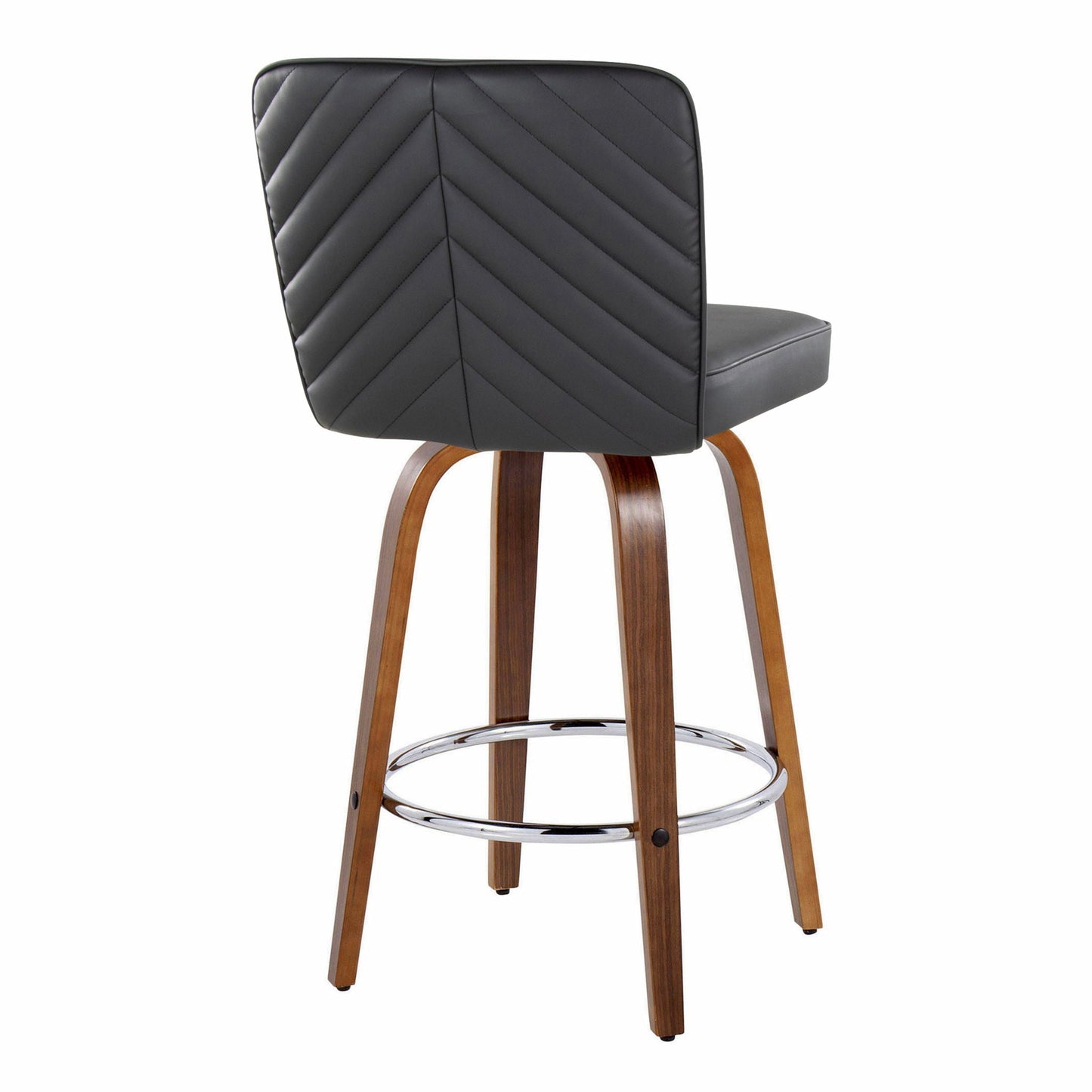 Counter Stool With Swivel With Round Footrest (Set of 2)