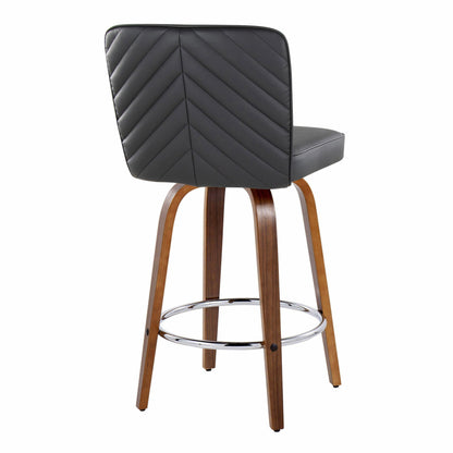 Counter Stool With Swivel With Round Footrest (Set of 2)