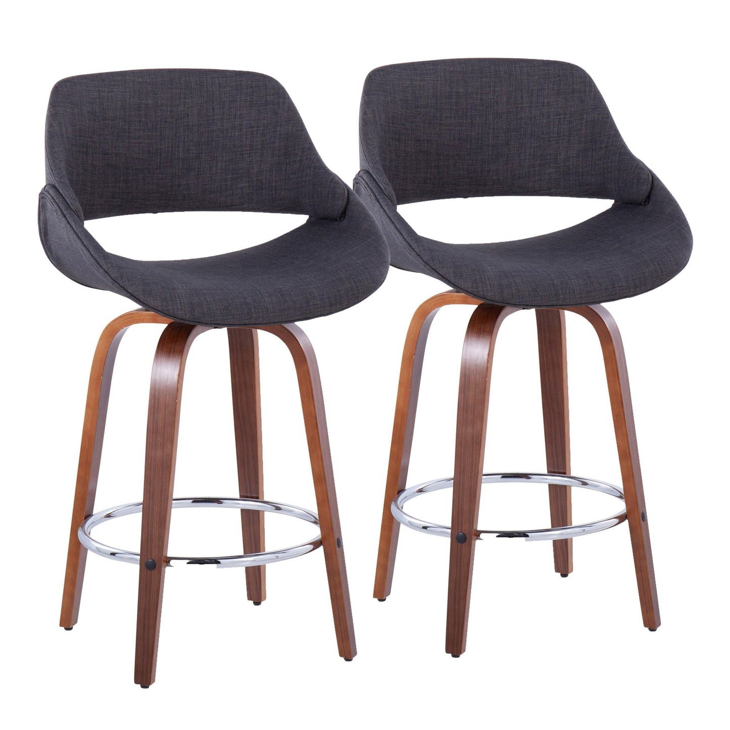 Counter Stool With Round Footrest (Set of 2)