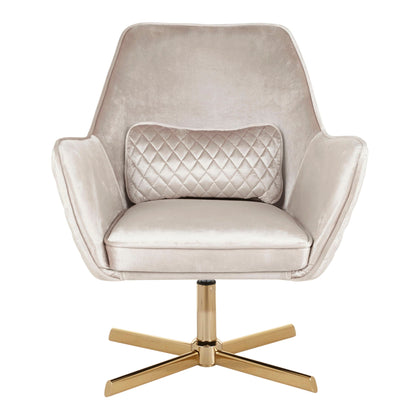 Lounge Chair - Gold / Cream