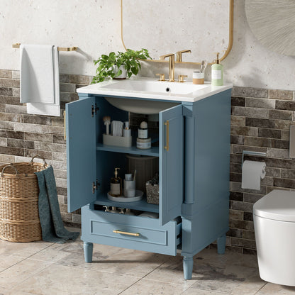 Vanity With Ornate French Cylinder Legs