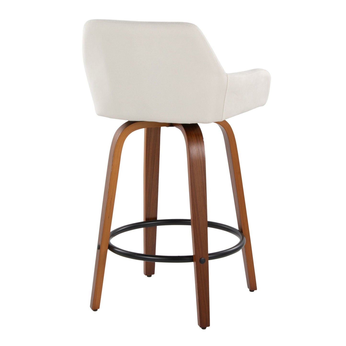 Counter Stool With Swivel With Round Footrest (Set of 2)
