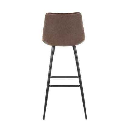 Counter Stool Square Footrest (Set of 2) - Black / Espresso