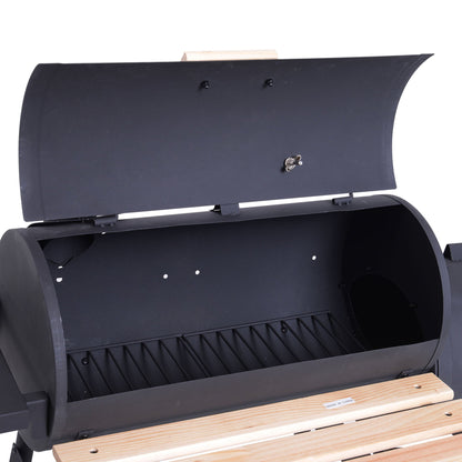 Outsunny 48' Steel Portable Backyard Charcoal BBQ Grill and Offset Smoker Combo