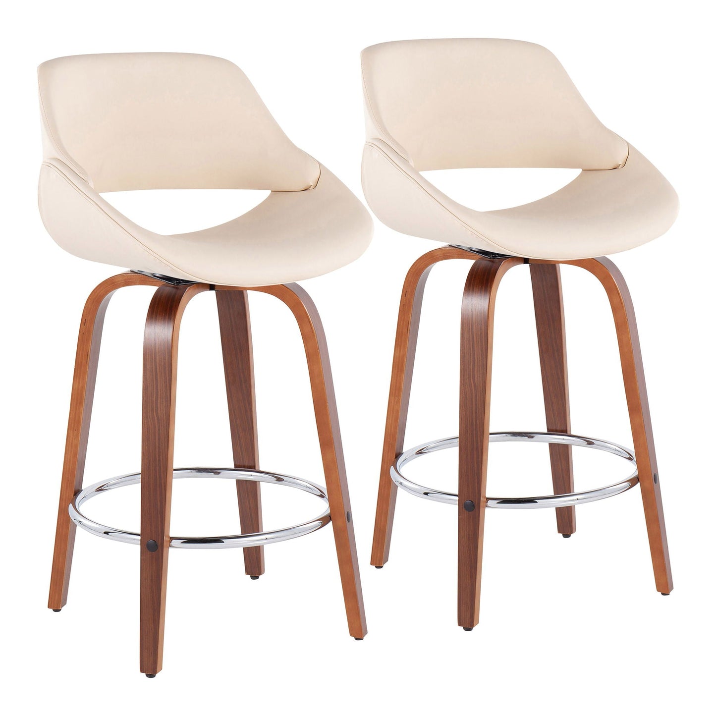 Counter Stool With Round Footrest (Set of 2)