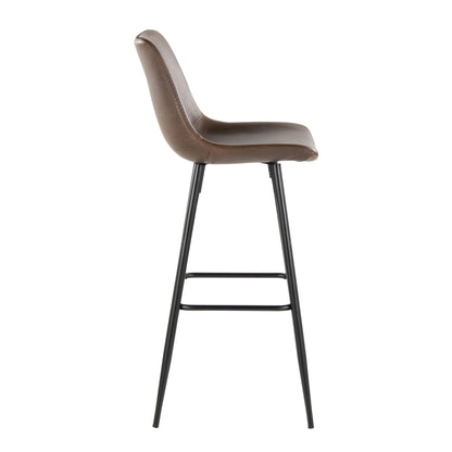 Counter Stool Square Footrest (Set of 2) - Black / Espresso