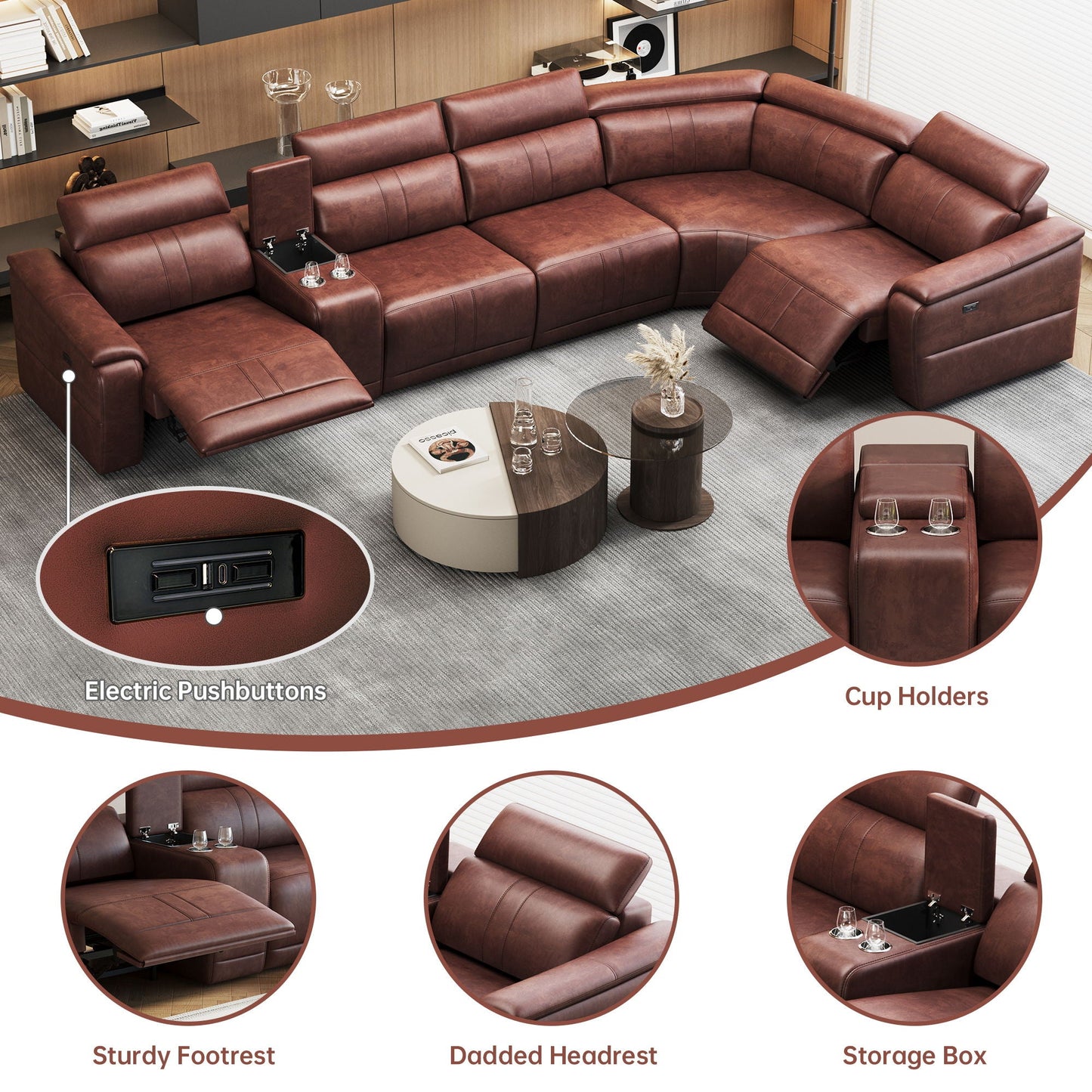 6 Piece Modular Sectional Sofa