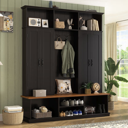 Entryway Hall Tree With Bench