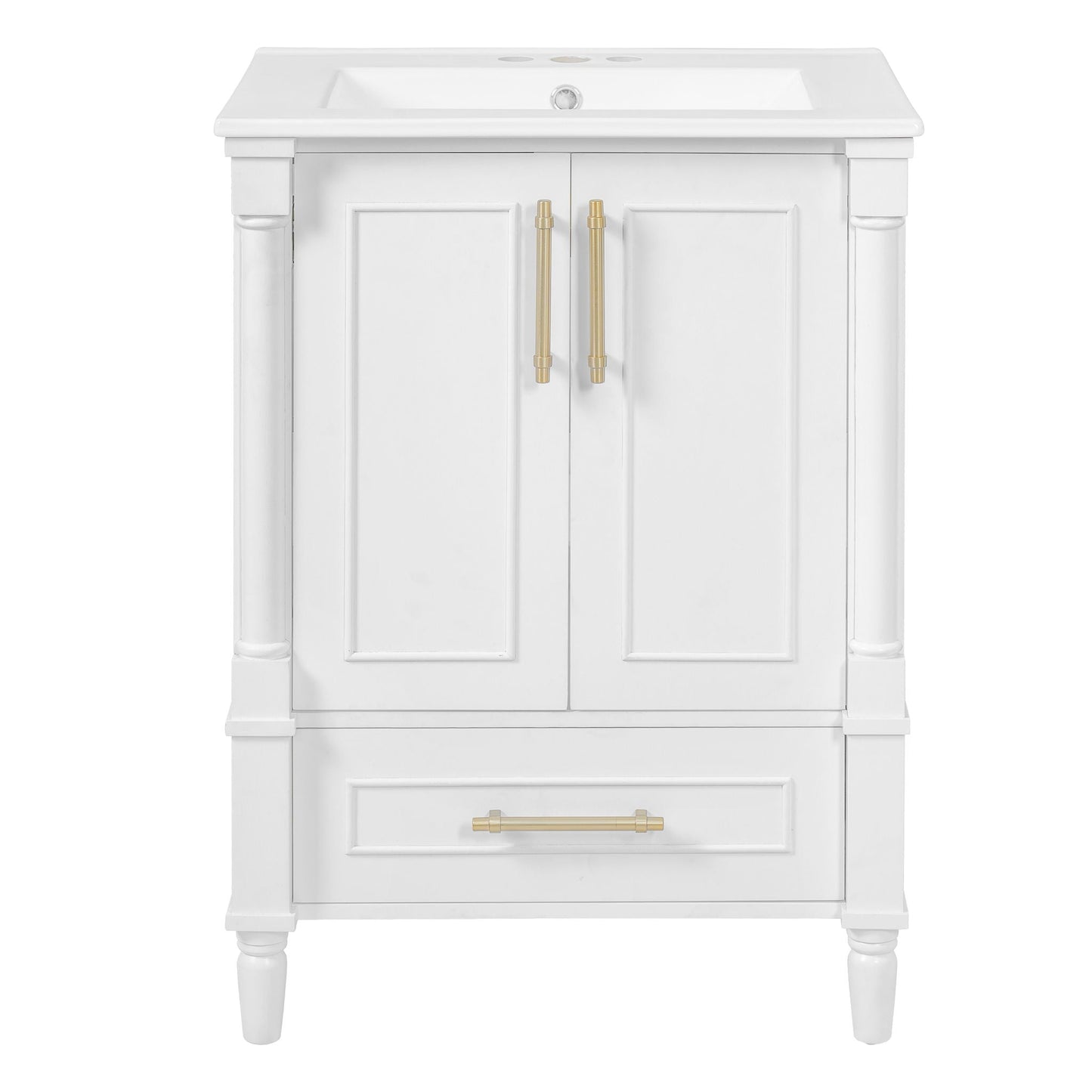 Vanity With Ornate French Cylinder Legs