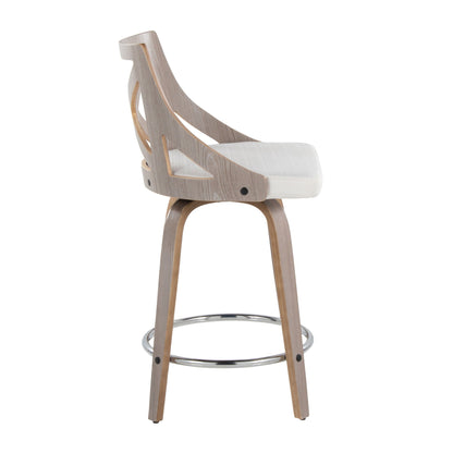 Counter Stool & Swivel With Round Footrest (Set of 2)