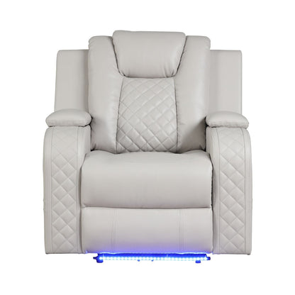 LED & Power Recliner Chair With Adjustable Headrest