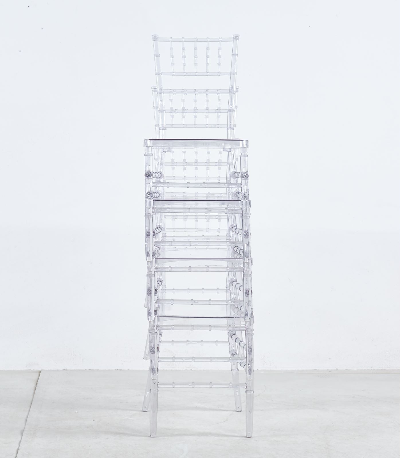 Dining Chair, Plastic Seat (Set of 4) - Transparent