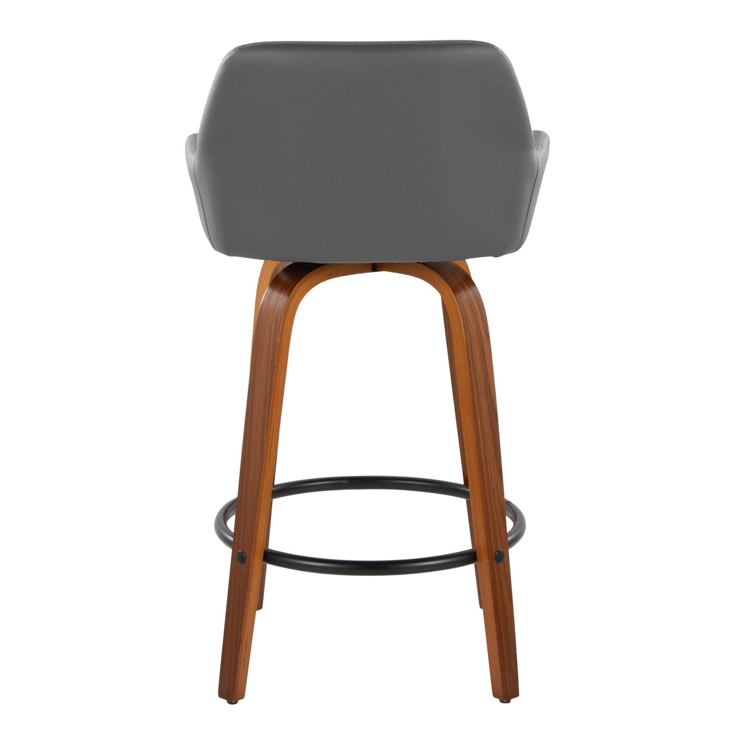 Counter Stool With Swivel With Round Footrest (Set of 2)