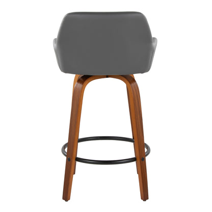 Counter Stool With Swivel With Round Footrest (Set of 2)