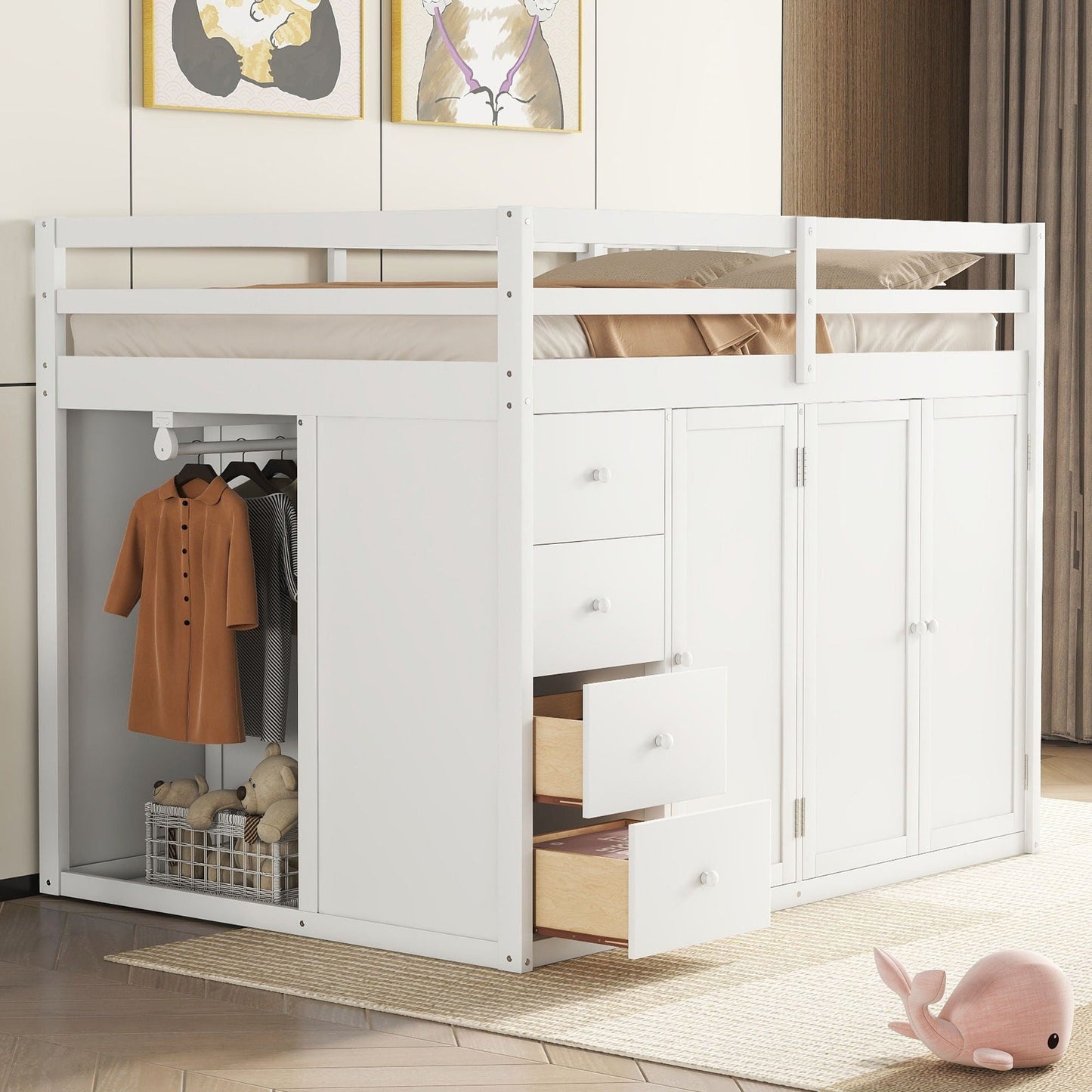 Loft Bed With Built In Wardrobes