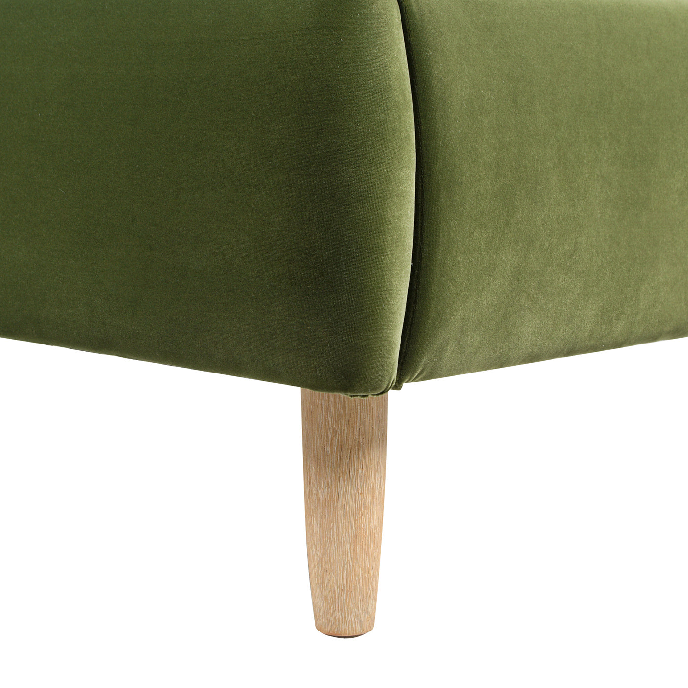 Roman Curved Headboard Upholstered Platform Bed, King, Olive