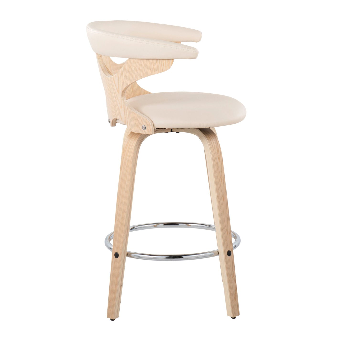 Fixed Height Counter Stool With Swivel (Set of 2)