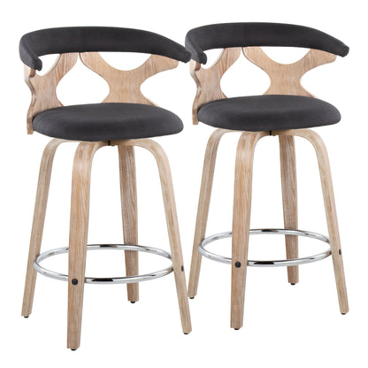 Fixed Height Counter Stool With Swivel (Set of 2)