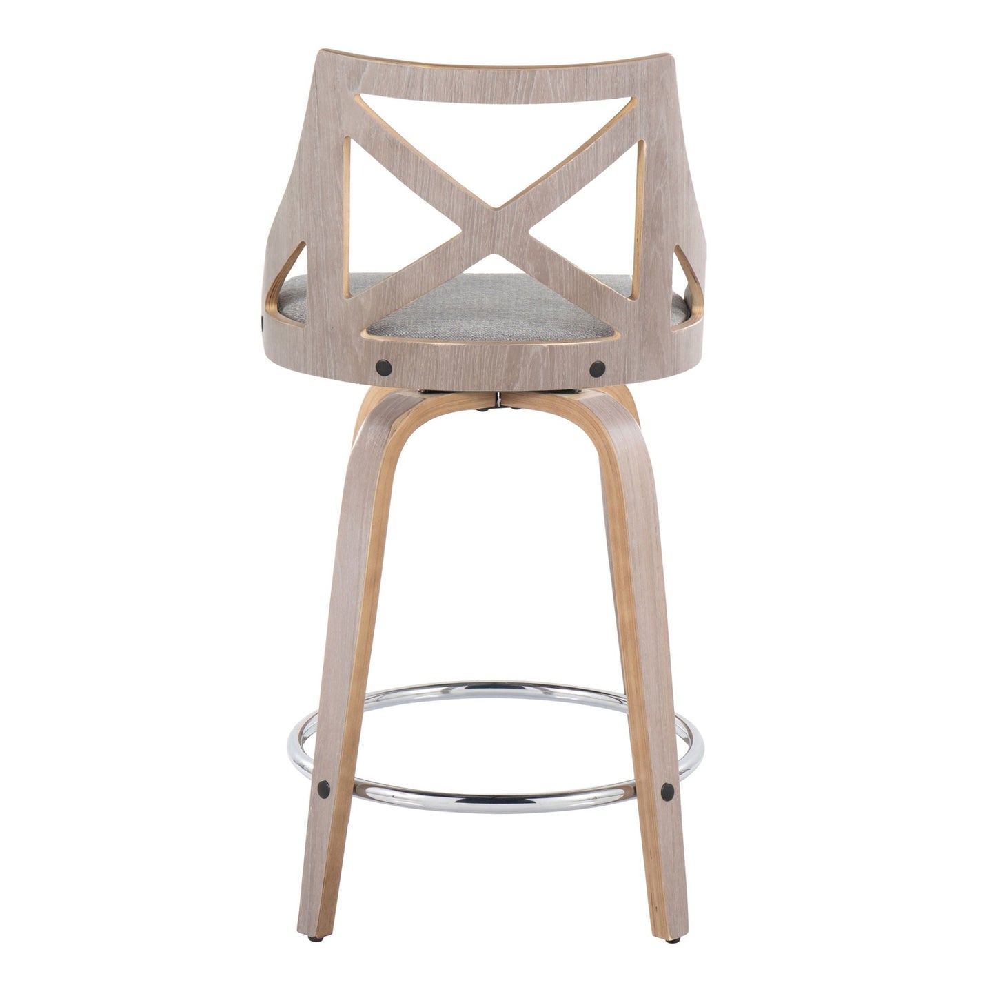 Counter Stool & Swivel With Round Footrest (Set of 2)