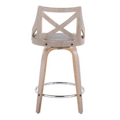 Counter Stool & Swivel With Round Footrest (Set of 2)