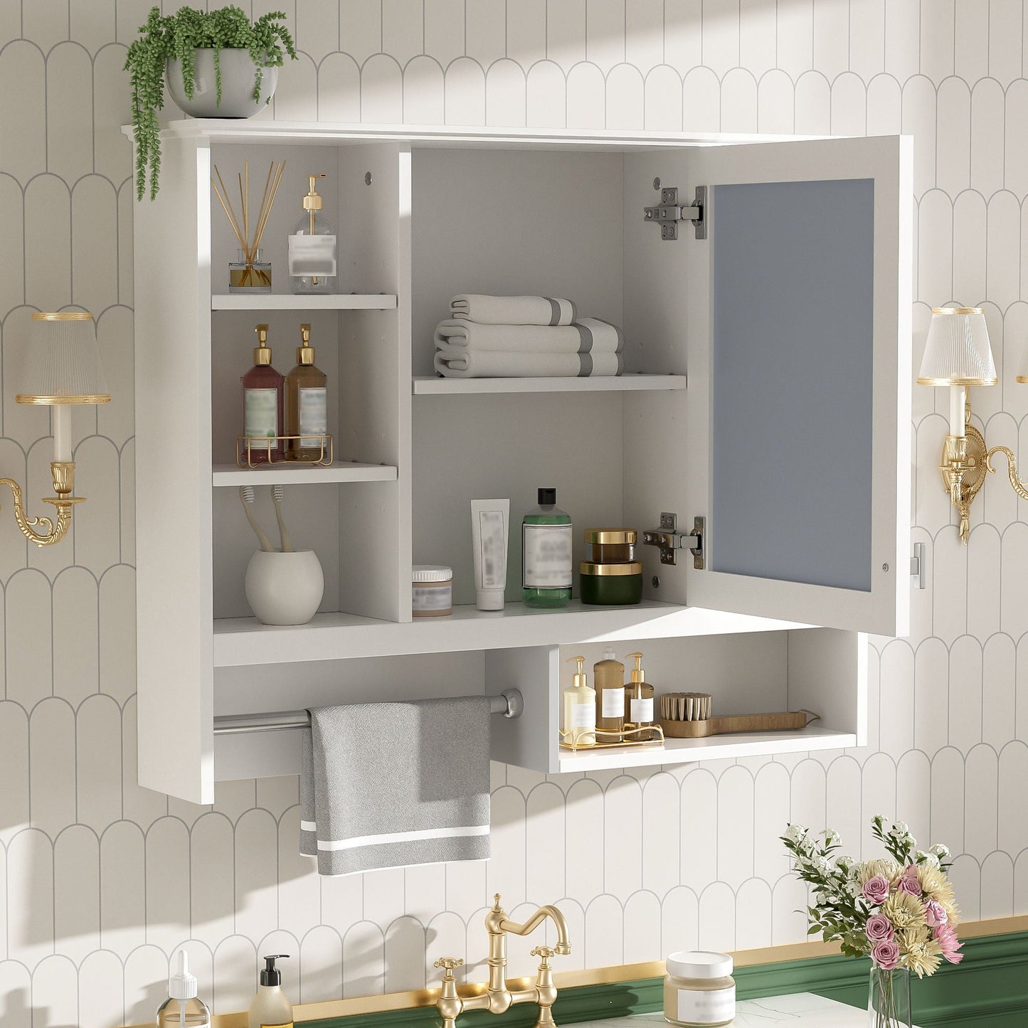 Mirror Cabinet With Adjustable Shelves