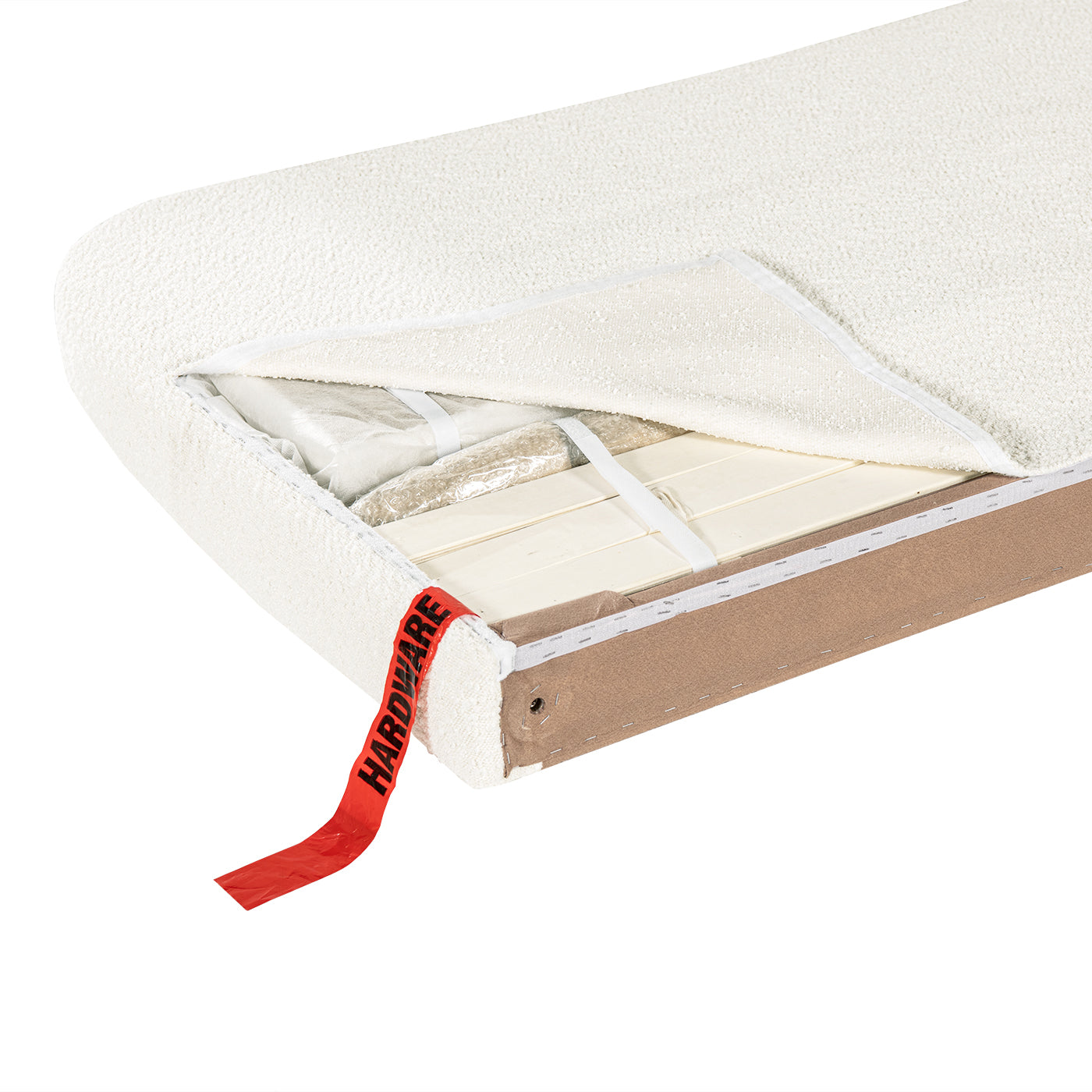 Roman Curved Headboard Upholstered Platform Bed, Queen