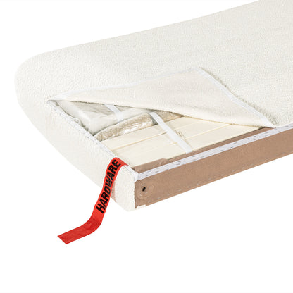 Roman Curved Headboard Upholstered Platform Bed, Queen
