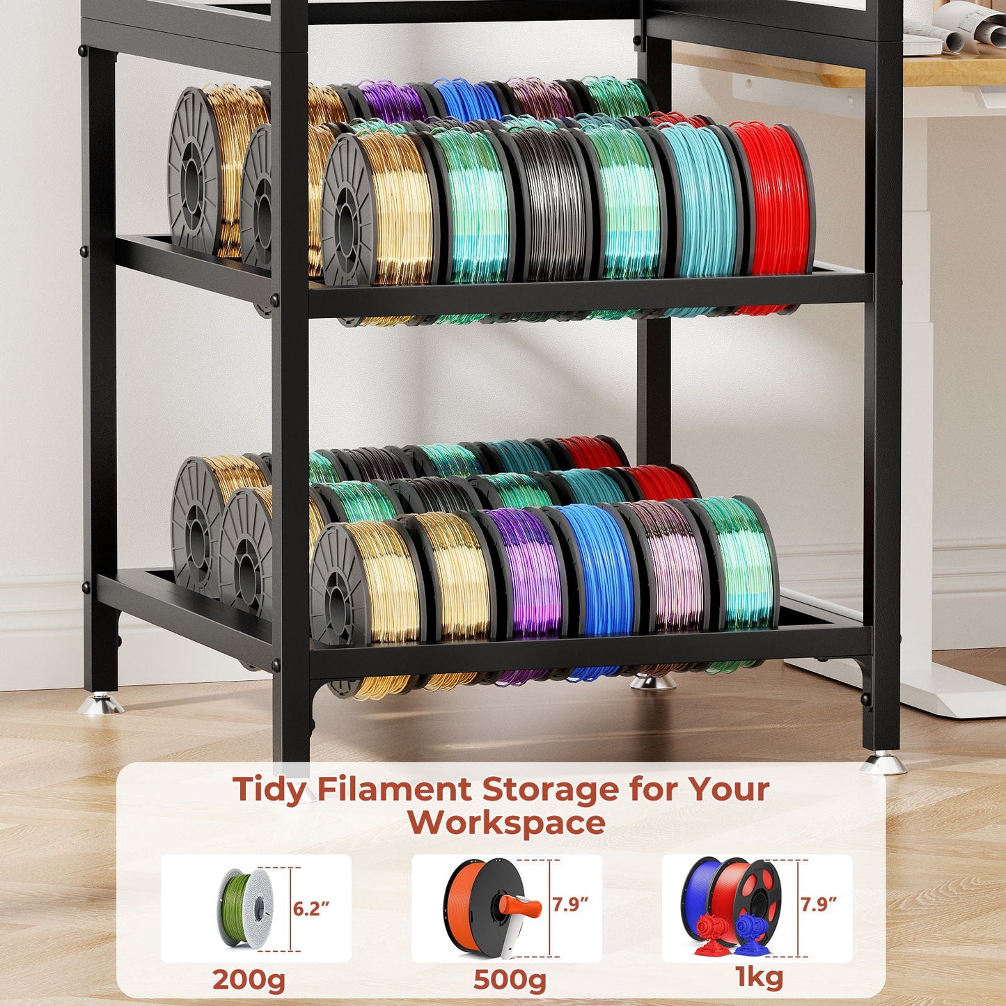 3D Printer Stand With Filament Storage