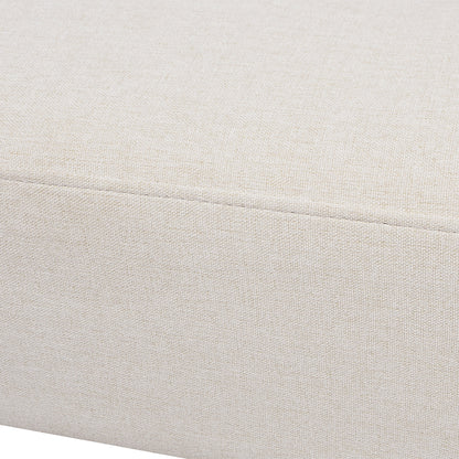 Jared Roll Arm Tufted Bench Settee, Sky Neutral