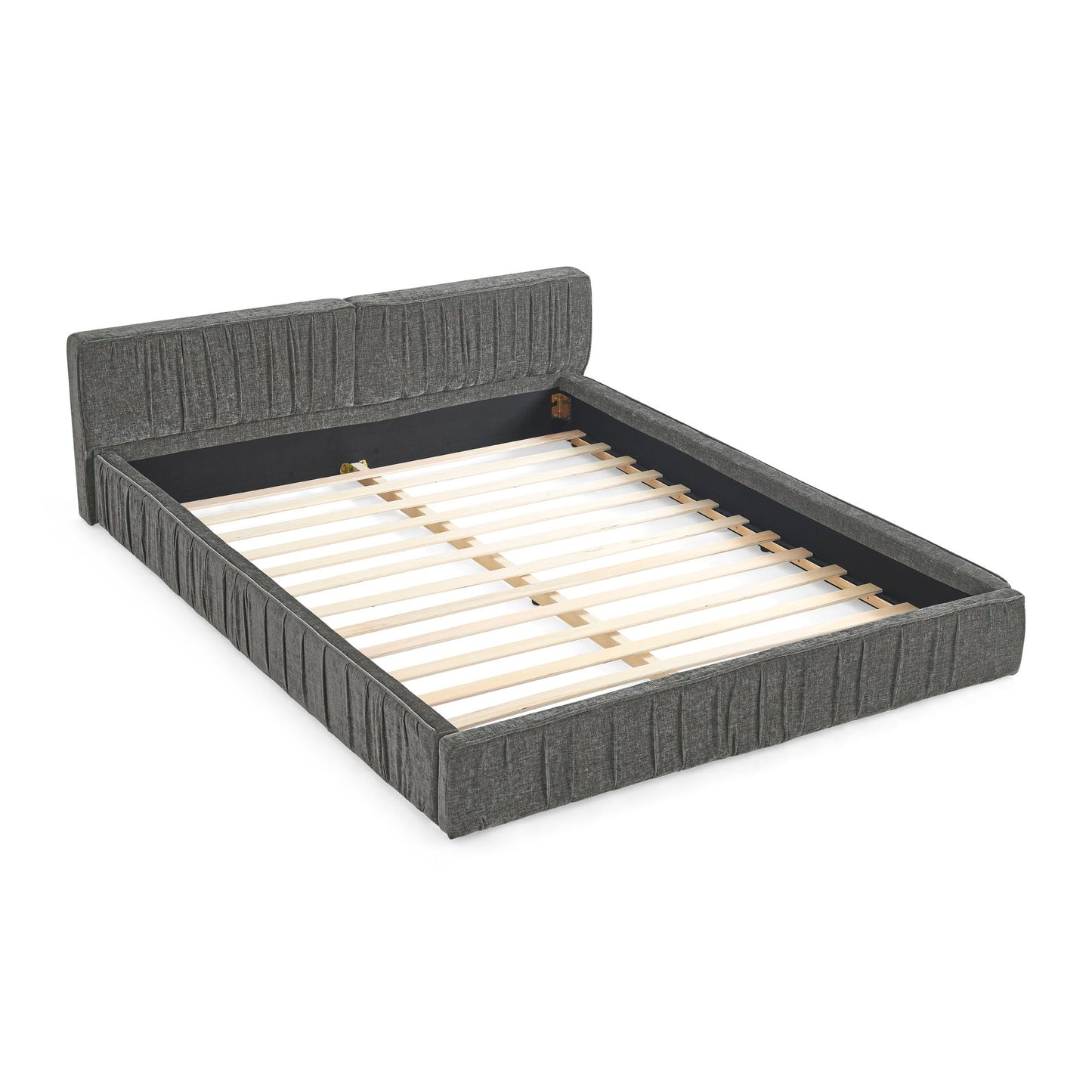 Platform Bed Frame With Pleated Design