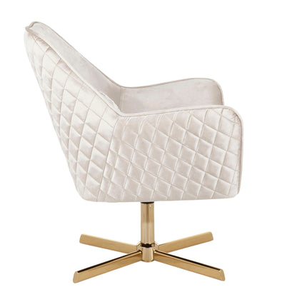 Lounge Chair - Gold / Cream