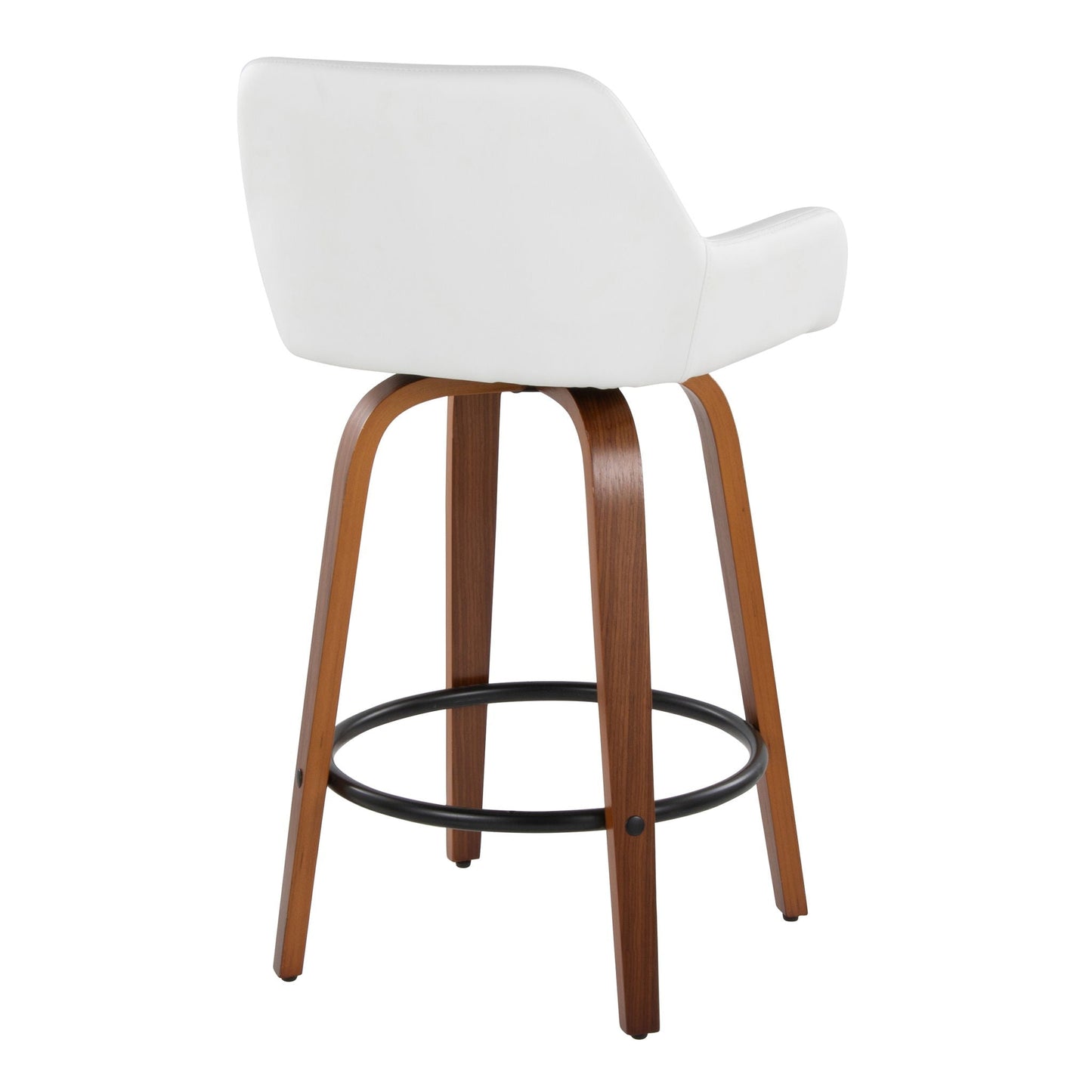 Counter Stool With Swivel With Round Footrest (Set of 2)