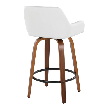 Counter Stool With Swivel With Round Footrest (Set of 2)