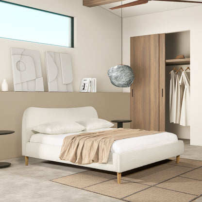 Headboard Upholstered Platform Bed, King