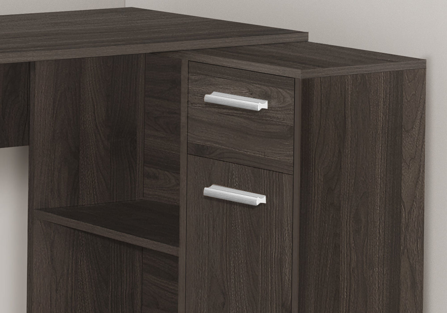 L-Shaped Computer Desk with Storage Drawers